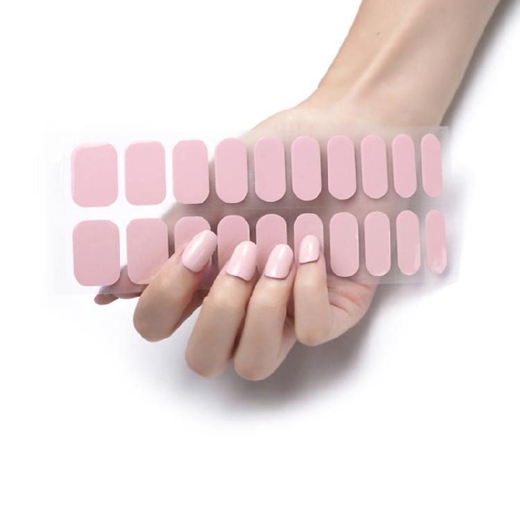 20Pcs Self-Adhesive Warm Color Nail Polish Sticker Full Nail Wraps for Nails Art