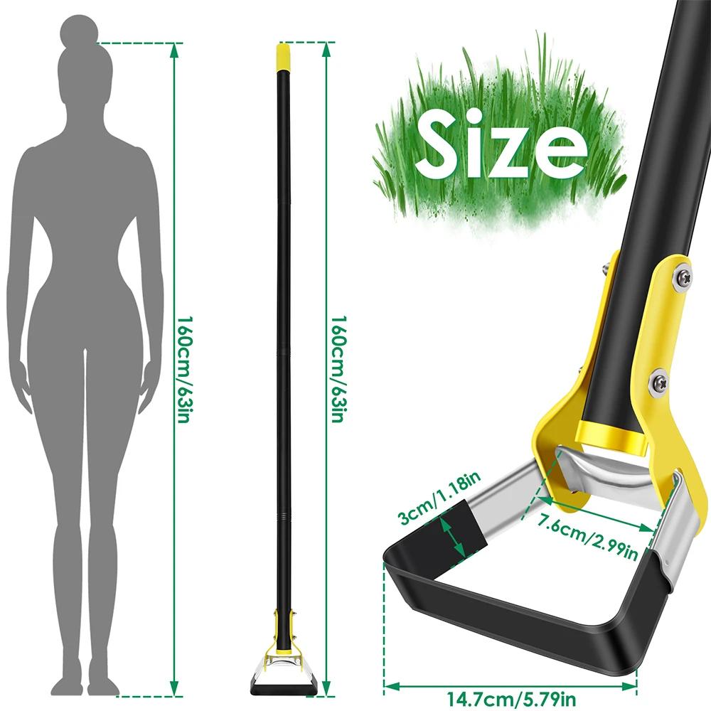 Zappa da Giardino in Acciaio Inossidabile con Occhiello a Staffa Affilato Strumento per Sarchiare Testa Triangolare Zappa Sarchiatrice con Manico Lungo Ergonomica per Giardino