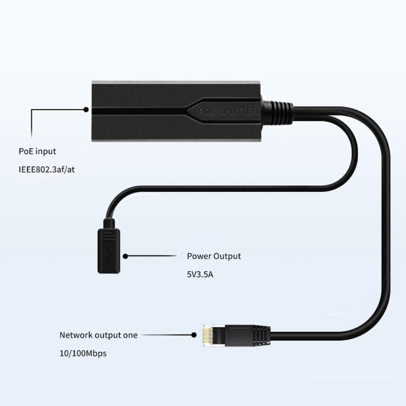 USB C POE Splitter USB C POE Separator,Efficient 48V to 5V Conversion for Low Voltages Gadgets Power Converters
