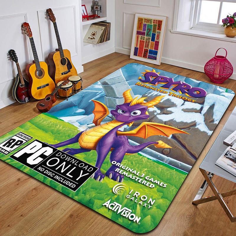 S-Spyro's Dragon Printed Carpet Fashion Yoga Mat Non-Slip Carpet Bedroom Decoration Outdoor Carpet Bedroom Birthday Gift
