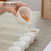 Nanshan Mr. White Porcelain Kung Fu Tea Set with Bell Gaiwan (9-piece)