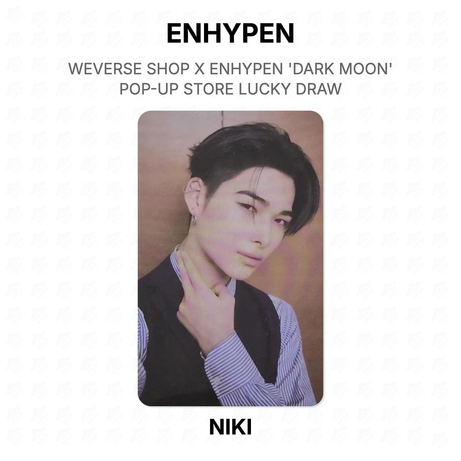 ENHYPEN WEVERSE SHOP X ENHYPEN DARK MOON POP-UP STORE LUCKY DRAW Official Photocard NI-KI