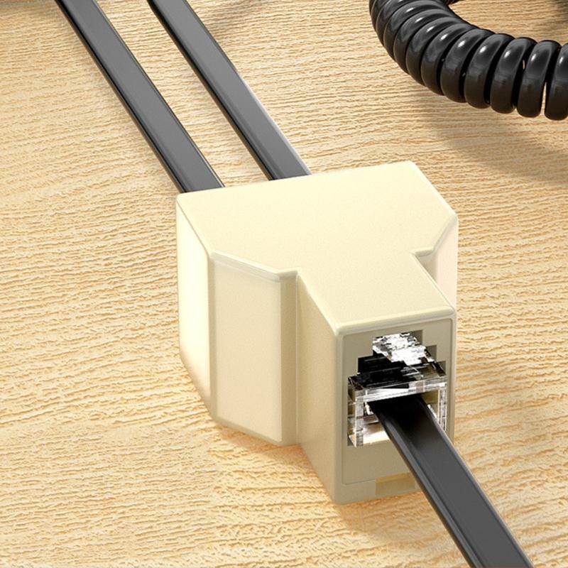 Compactly RJ11 Phone Splitter Telephone Connectors Two Devices On Single Line Ensuring Clear &Stable Call Quality