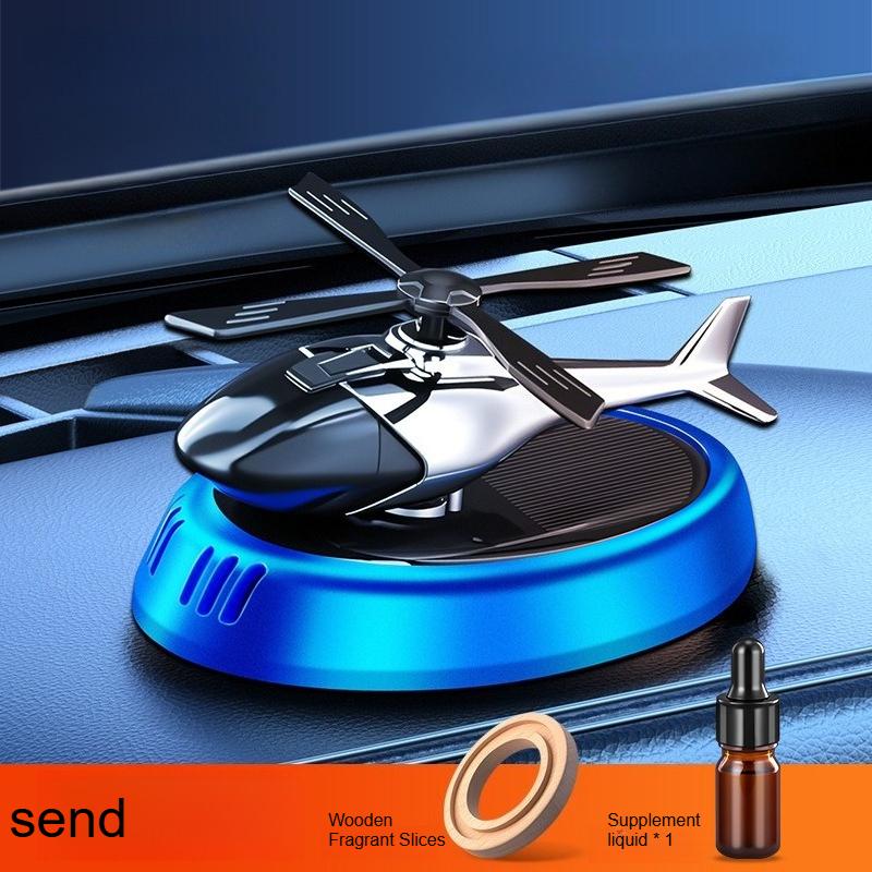 Car Aromatherapy Car Decoration Ornament Solar Airplane Model Deodorizing Aromatherapy Car Interior Center Console Ornament Gift