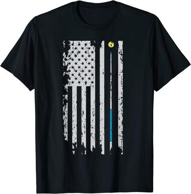 American Flag Billard Pool Player Design Unisex T-Shirt