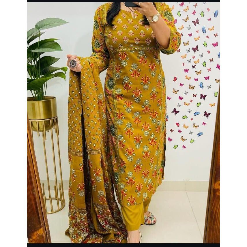 Designer Salwar Kameez Kurti Pant Dupatta Set Women Top Tunic Party Wear Indian SC-2183