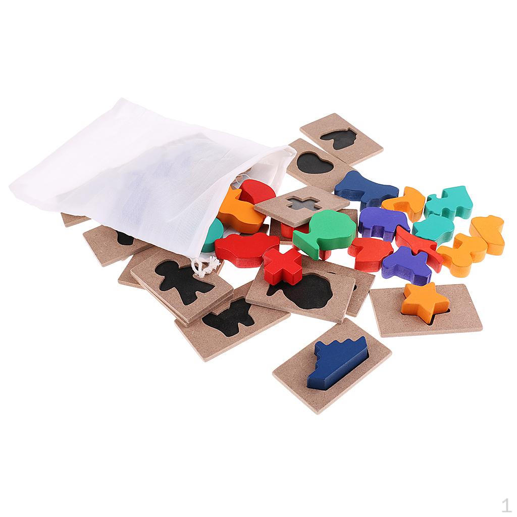 

A Set Of Shadow Jigsaw Puzzles Kids Insert Matching Boards Educational Toys