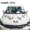 Hochzeitsauto Blumenschale Band Schleife Set Mit Plüschbären Dekorationen