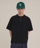 SUPERSUB 10S Heavyweight Crop Henley Neck Short Sleeve Tee - Black