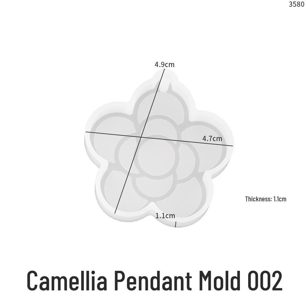 Poppy Camellia Crystal Epoxy Pendant DIY Silicone Mold for Aroma Stones and Candles