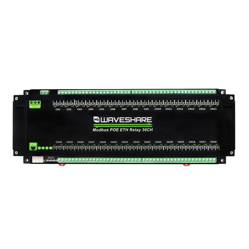 Industrielles 8/30-Kanal Ethernet-Relaismodul mit Modbus RTU/TCP und PoE-Kommunikation