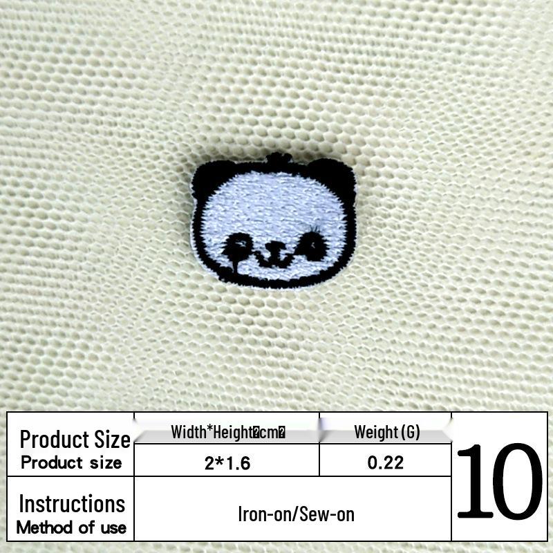 Мини мультяшная вышитая самоклеящаяся нашивка с животными для кукольной одежды