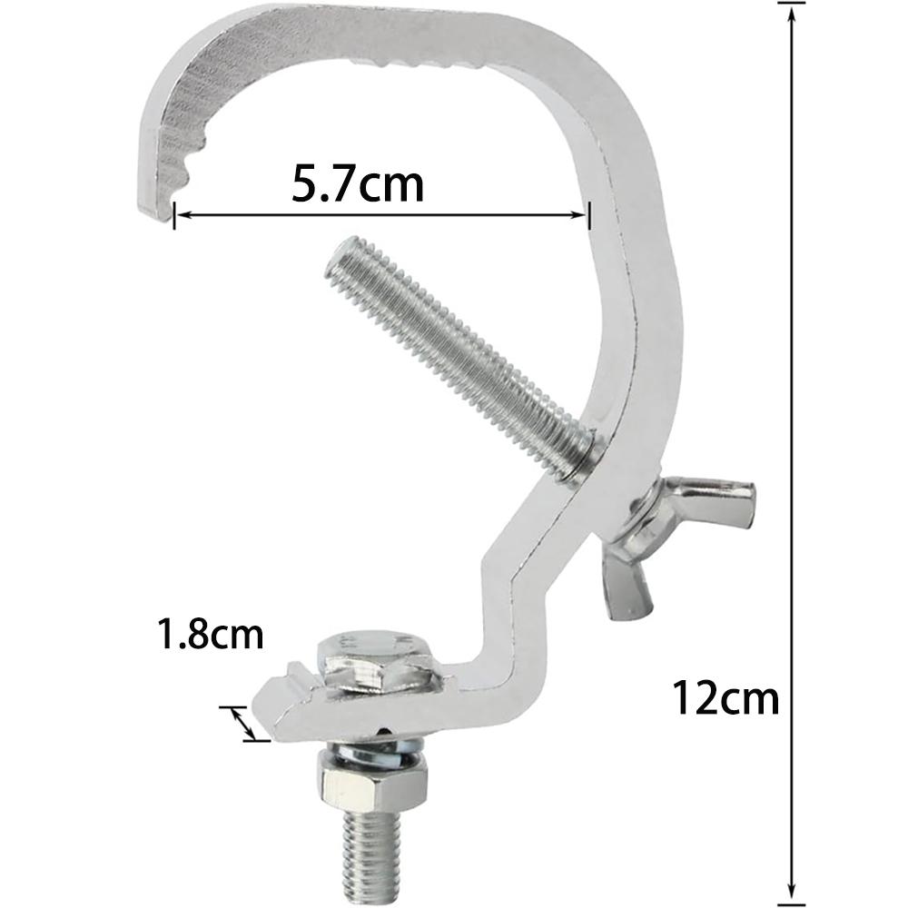 12pcs Adjustable Aluminum Stage Light Hooks Durable Portable Ideal Par Light Hooks Beam Light Hooks Single Clasp Light Hook
