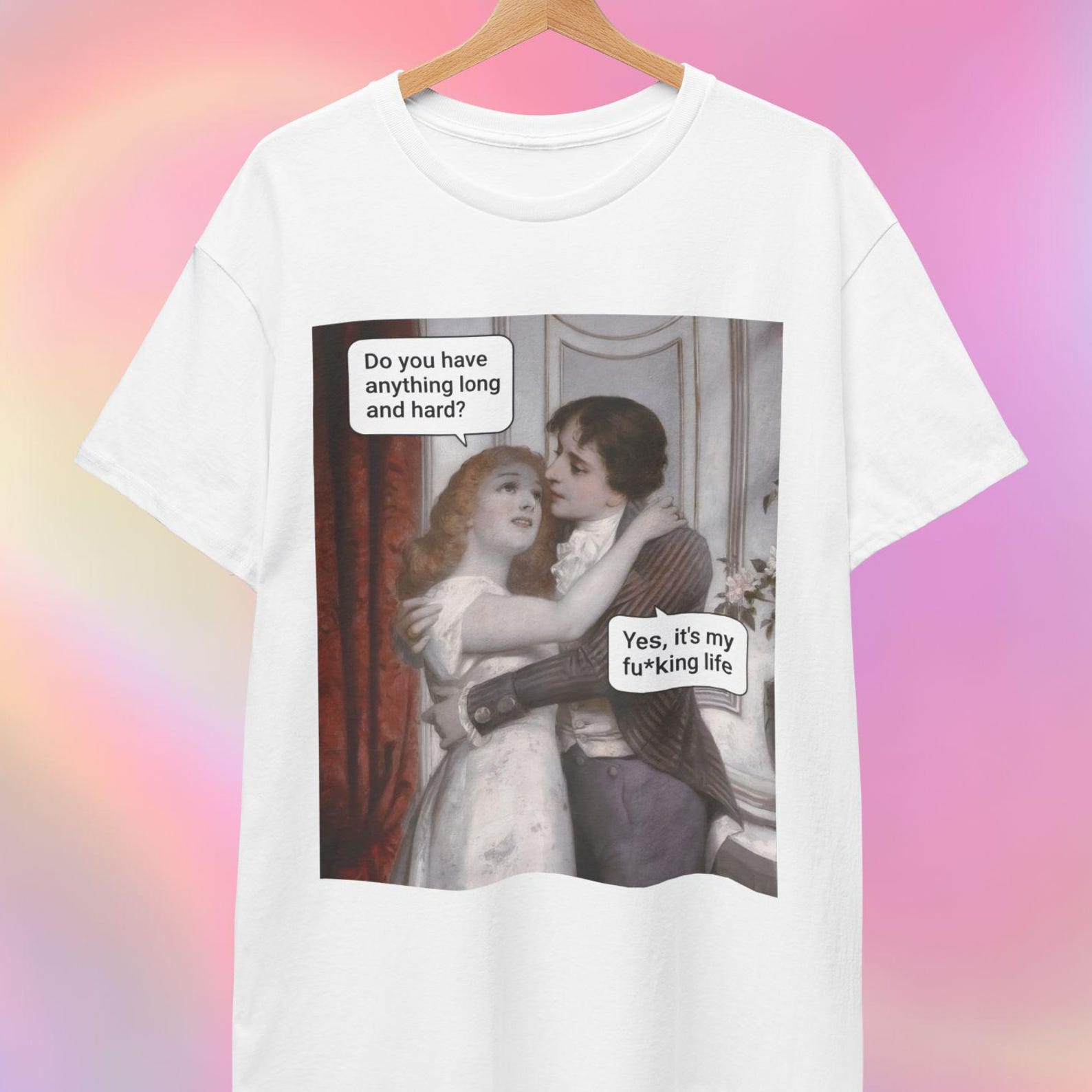 Art Meme T shirt | Do you have anything long and hard S