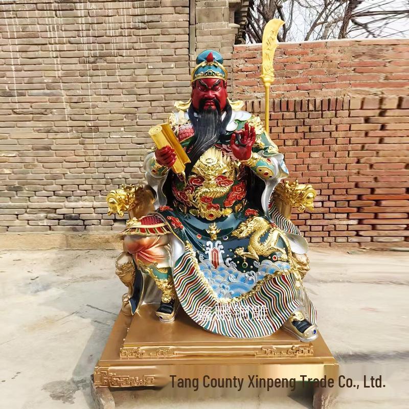 Large Bronze Guan Gong Statue - Pure Copper Guan Yu, Martial Wealth God