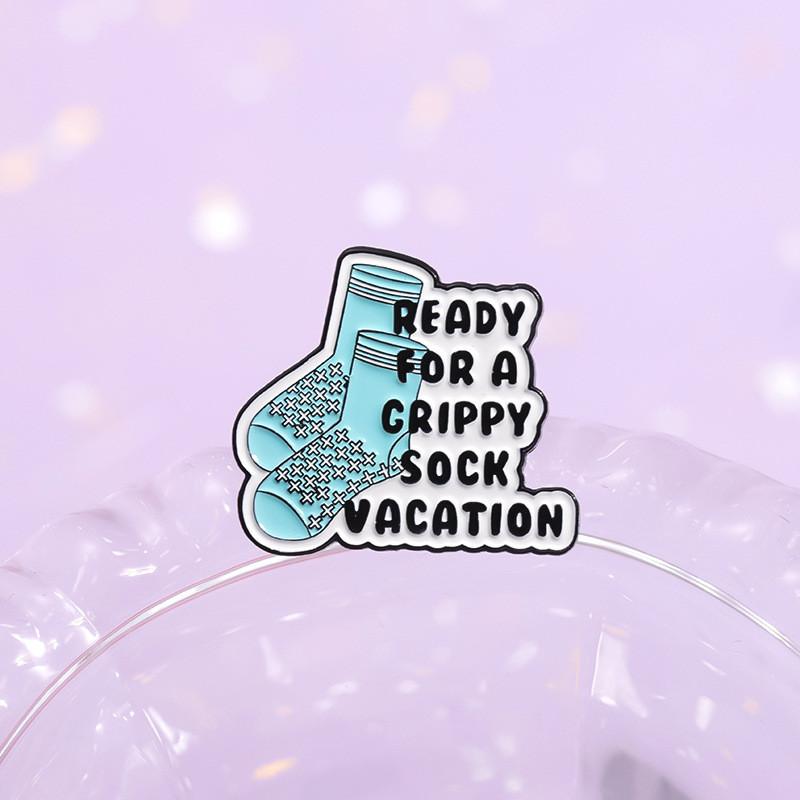 Playful Metal Badge Brooch In Fun Cartoon Sock Design Ideal For Summer Fashion Accessories