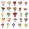 50 Flower Bouquet Stickers: Waterproof, Decorative, INS Style for Planners and Stationery