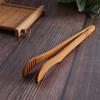 1PC Wood for Fruit Cake Candy Non-slip Reusable Bamboo Food Clip Bread Tongs Tea Clip Salad Tongs