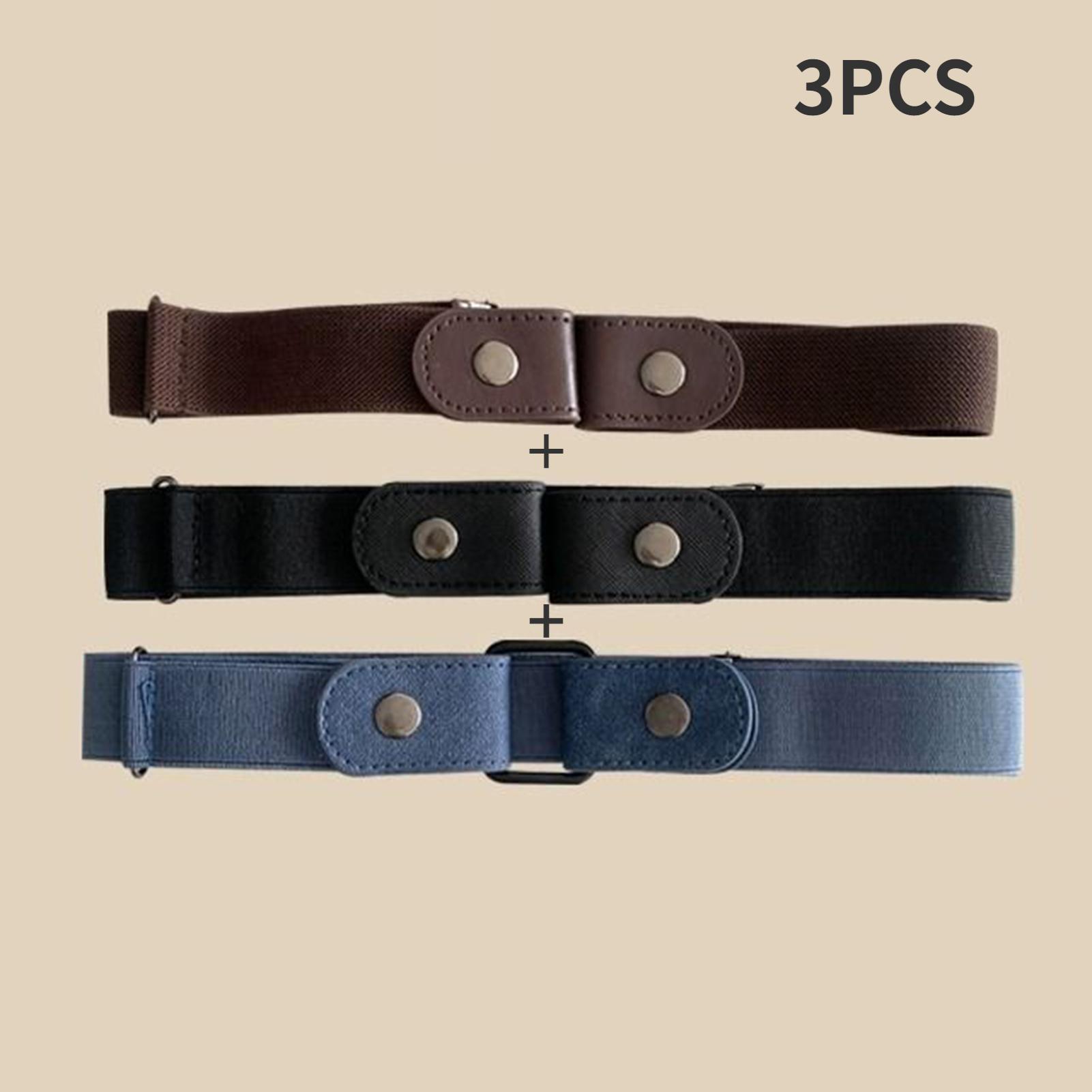 

3 шт./компл. эластичные ремни без пряжки, регулируемые пояса для женщин и мужчин, легко надеваемые невидимые эластичные ремни для джинсов и брюк Waist 66-100cm