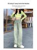 Nostalgic High-Waist Blue Wide Leg Jeans for Women - Summer 2025 Slimming Petite Straight Pants