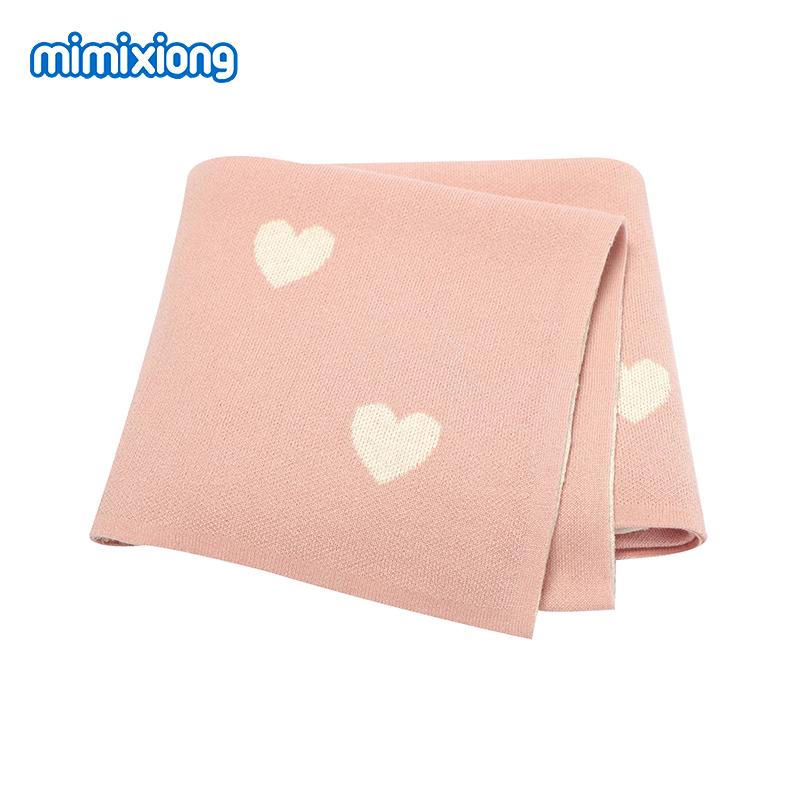 Baby Blankets Quilts 90*70cm Knitted Newborn Boys Girls Stroller Basket Swaddle Wrap Sleeping Sack Infant Cotton Bedding Covers