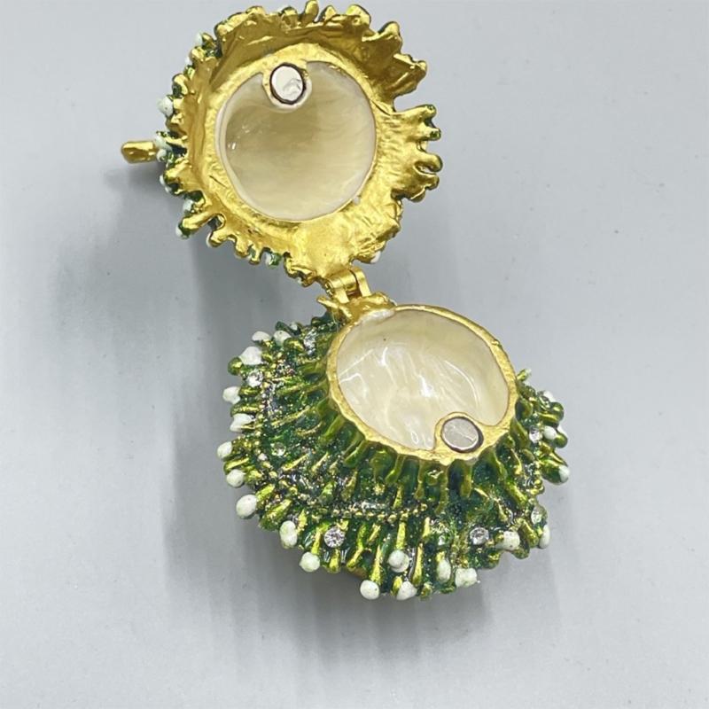 Vintage Christmas Tree Jewelry Box Zinc Alloy Strong Storage Case For Necklace Earring Organizers