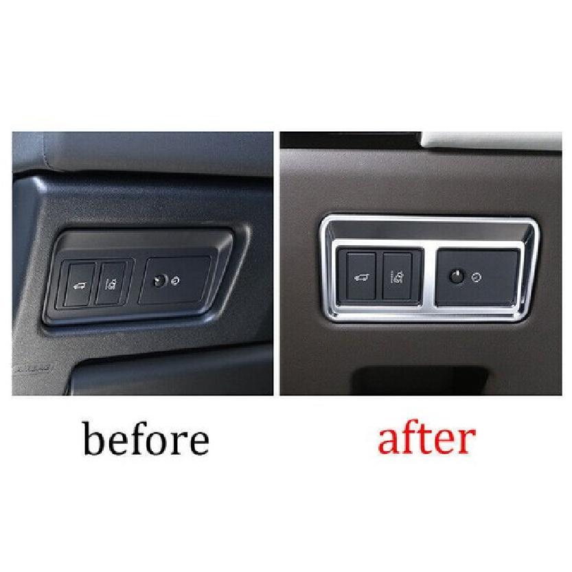 Matte Silver Back Door Tailgate Switch Cover Trim For Range Rover L405 2013-2017