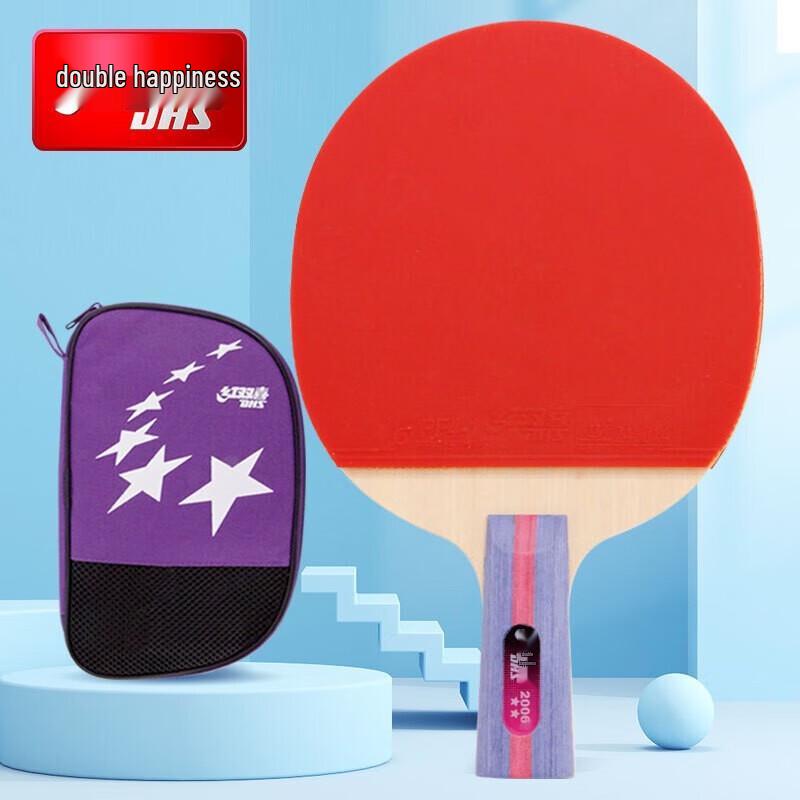 DHS H2006 2-Star Straight Grip Table Tennis Racket