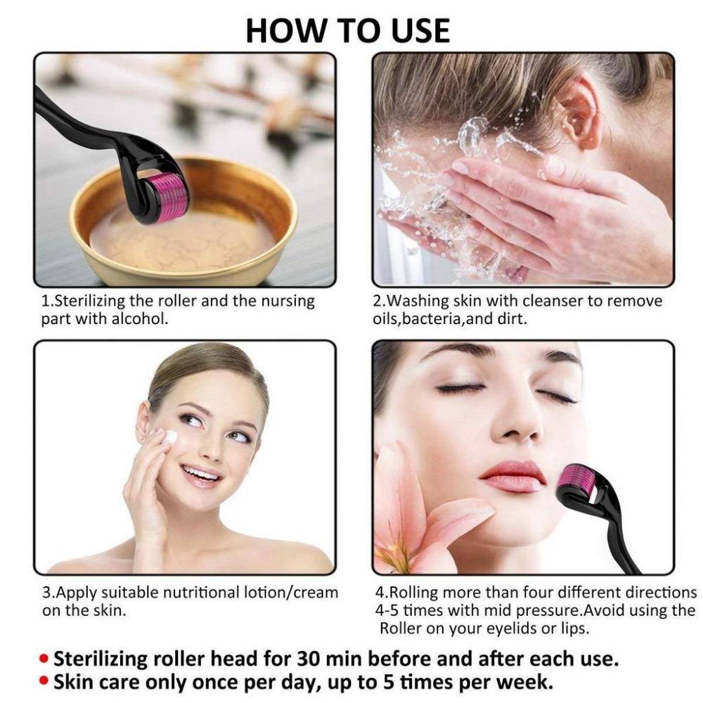 540 Derma Roller Microniddle Roller For Face Microneedling Needles Length Titanium Dermoroller Mesoroller For Hair