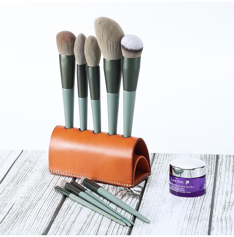 Retro Genuine Leather Handmade Multifunctional Pen Holder & Stationery Storage Rack
