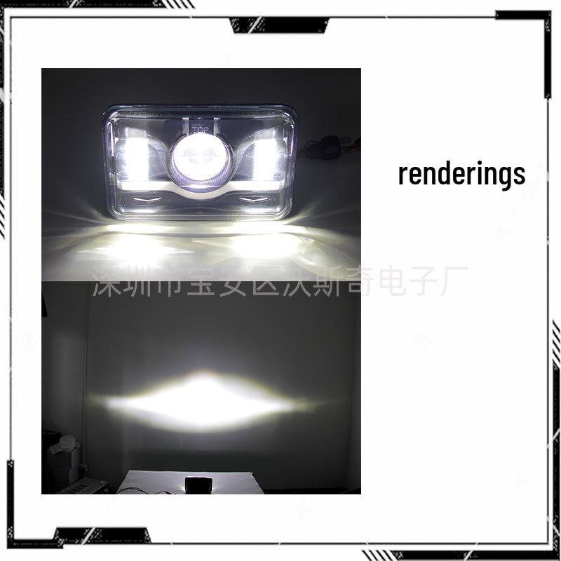 4x6 Inch LED Headlight with DRL for Jeep Truck, 5 Inch Square