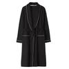 Men's Arctic Velvet Long-Sleeved Cotton Bathrobe - Spring & Autumn Style, Mid-Length, Plus Size, Youth Homewear
