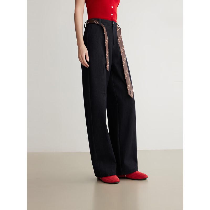 ELLE Women s Lyocell Tencel High-Waist Loose Casual Pants L