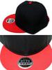 OTTO Flat Visor Snapback Cap In Charcoal/Black (CK)