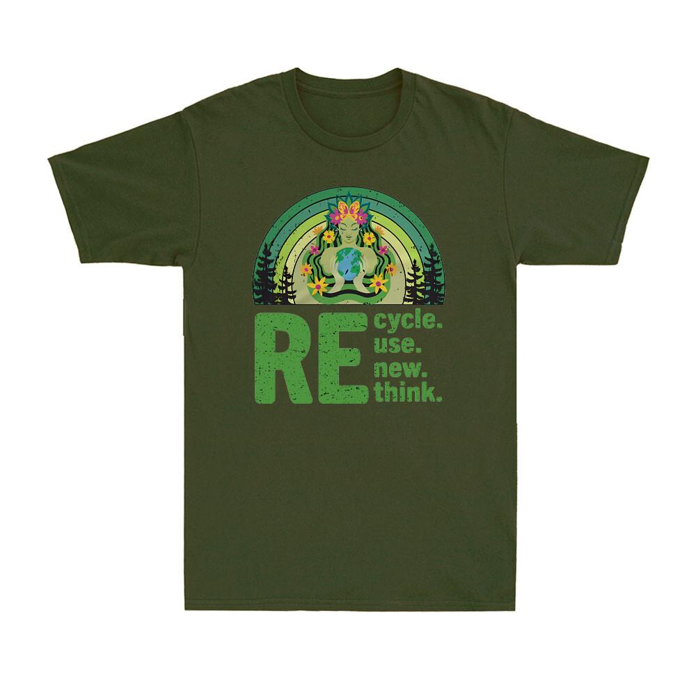 Recycle Reuse Renew Rethink Crisis Environmental Gift Earth Day Men s T-Shirt S
