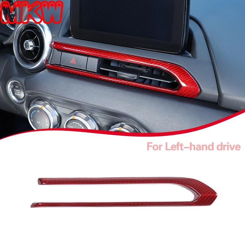 Real Carbon Fiber For Mazda MX-5 MX5 ND Miata 2016-2026 Car Center Console Air Outlet Vent Cover Trim Car Accessories