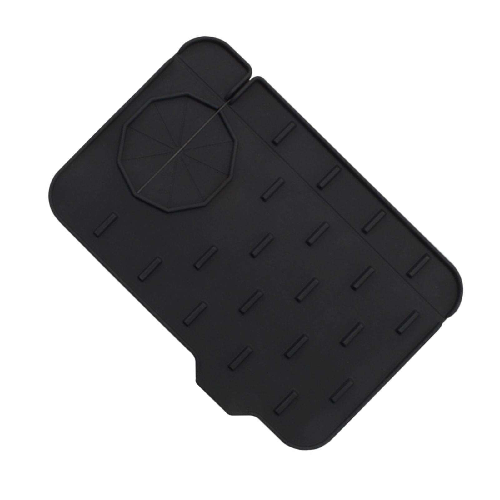 

Силиконовый коврик для защиты от брызг раковины, мыльница, ручка для крана, держатель для поддона для сбора капель, аксессуары для столешницы в ванной и кухне 1 чёрный