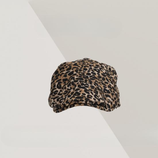 1x Женская леопардовая беретка кепка плоская иви Гэтсби газетчик вождение кебби беретка