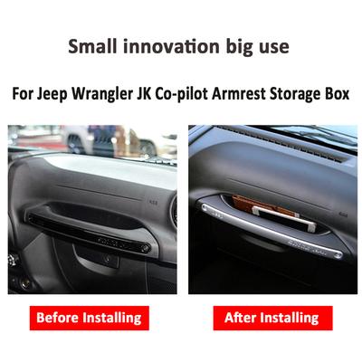Für Jeep Wrangler JK 2011-2018 LHD Auto Beifahrer Aufbewahrungsschale Organizer Haltegriff Zubehörbox Tür Innenzubehör