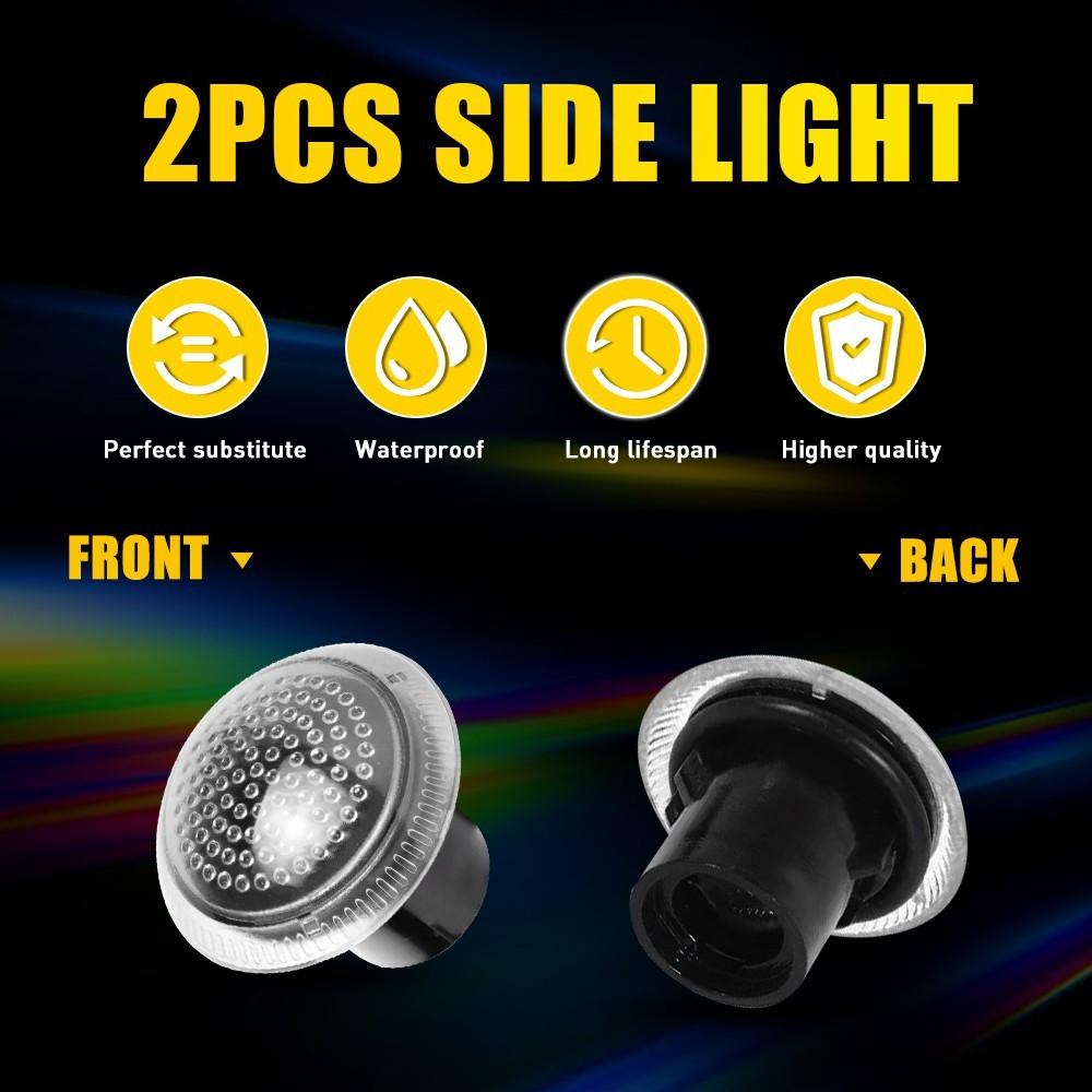 2x Clear Side Fender Marker Repeater Light for Ford Transit Connect 9T1Z13K376A