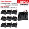 10-1pcs 1 2 3 4 Slot Plastic 18650 Battery Holder with Wire Lead Black 18650 Battery Storage Box Case for 18650 3.7V Battery