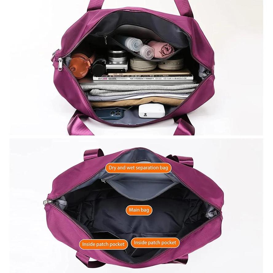 1 Stück Große Kapazität Wasserdicht Faltbar Reise Tasche Gepäck Tragetasche Damen Fitness Yoga Aufbewahrungstasche