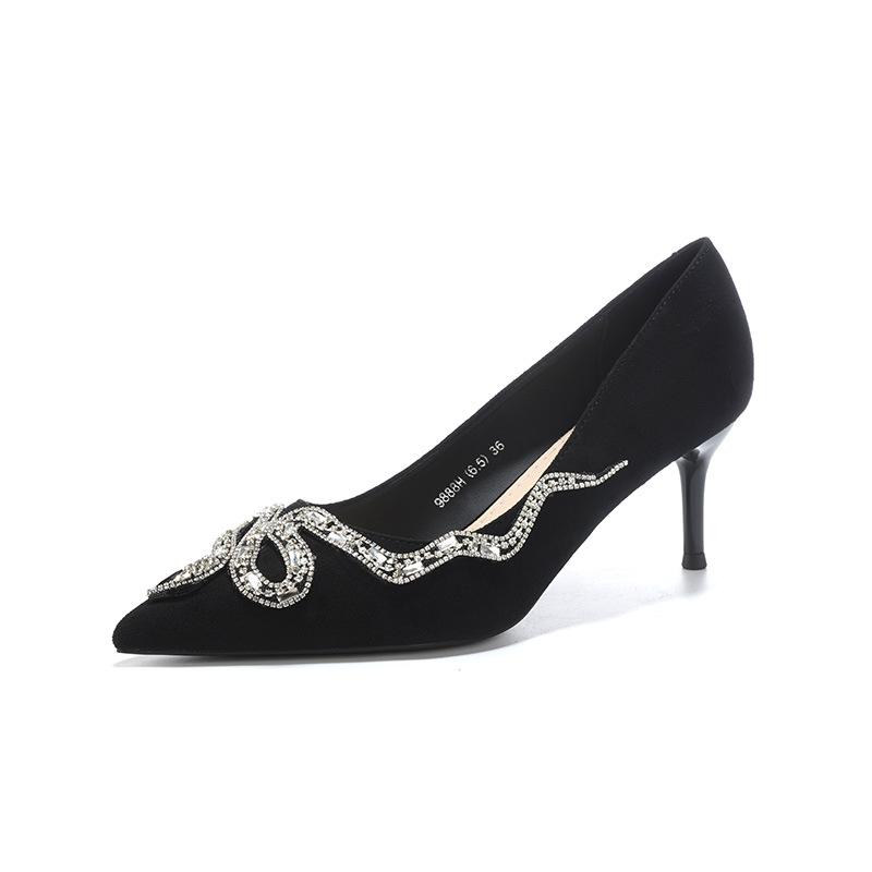 

Черные сексуальные узкие каблуки на высоком каблуке с заостренным кончиком и металлической цепочкой женские туфли-лодочки 40