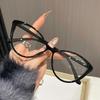4pcs of Stylish Cat-eye Flat Glasses Suitable for Both Men and Women Perfect for Computer and Mobile Phone Use