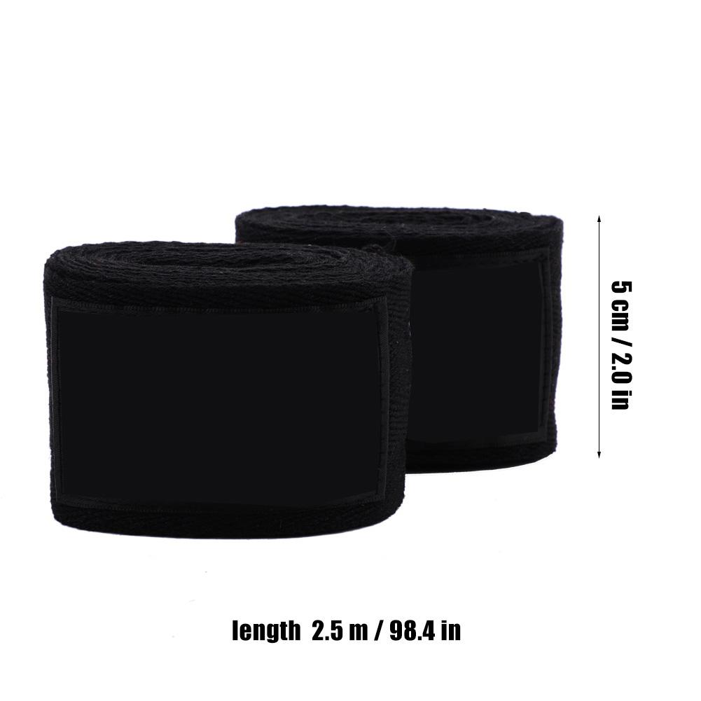 Adults 1 Pair Elastic Handwraps Hand Wrap for Boxing Kickboxing Muay Thai (Black)