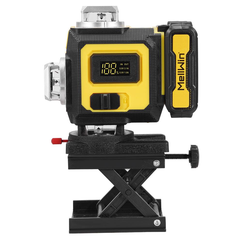 MELLWIN Professional 16 Lines 4D Laser Level with APP Remote Control – 360° Horizontal & Vertical Self-Leveling Green Beam Laser Tool
