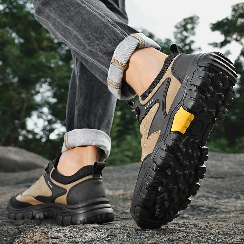High Quality Brand Leather Shoes Soft SoleCasual Shoes Comfortable Travel Outdoor Mountaineering Anti Oversized Sports Shoes