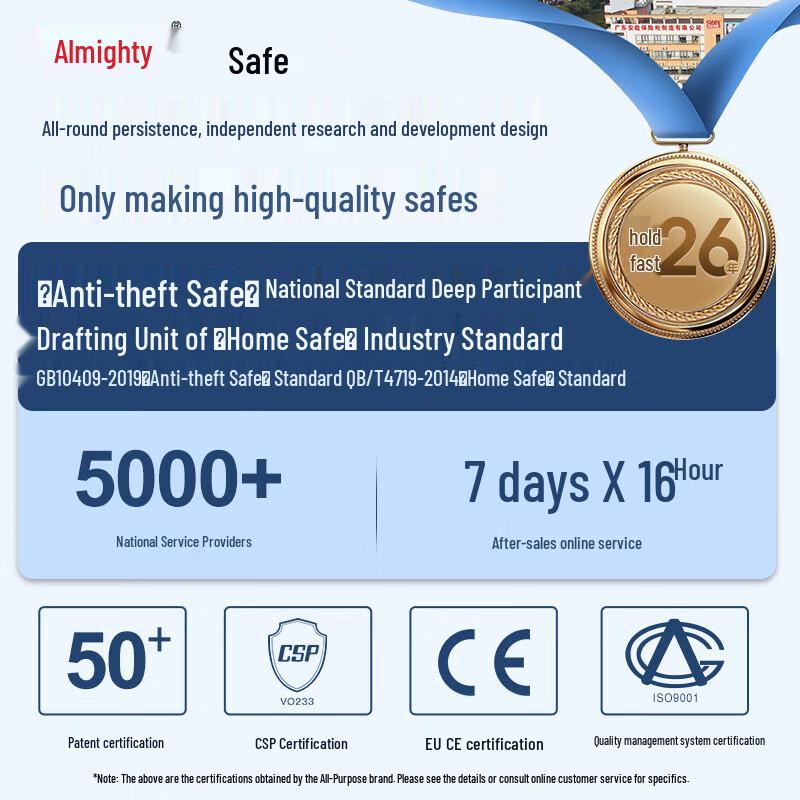 Professional Home and Office Security Safe - 1 Meter Fingerprint Digital Box