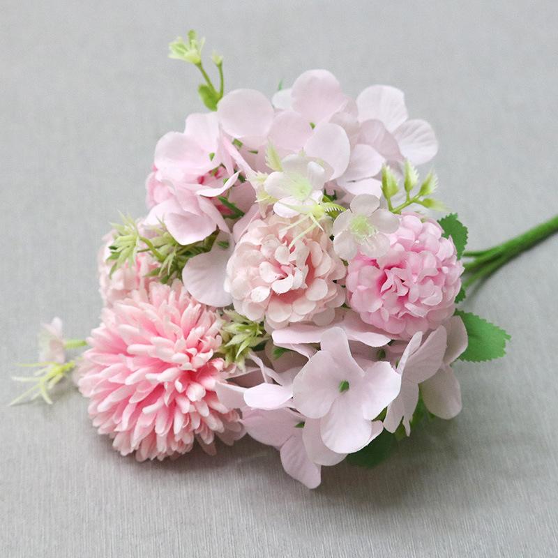 Nordic Style 5 European-Style Colorful Hydrangea Ins Simulation Flower Wedding Arch Road Lead Holding Home Floral Decoration