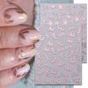 1 Sheet Metallic Leaf Design Nail Art Stickers Golden Pattern Spring Petal Nail Art Decals For Nail Art Decoration